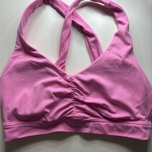 Aerie Pink Seamless Sports Bra with Light Support